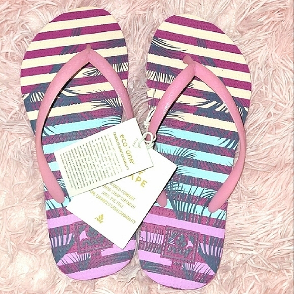Reef palm tree flip flops